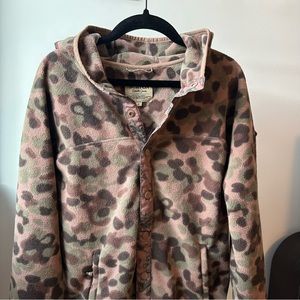 Burton hooded fleece snap up